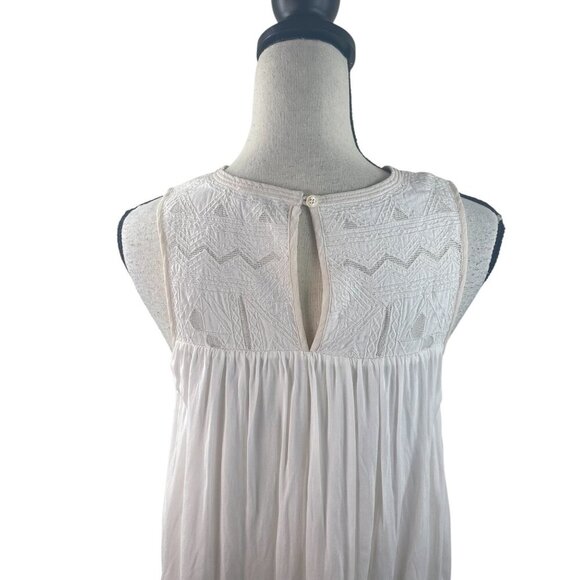 Wilfred White Sleeveless Embroidered Dress XS Lightweight Cotton - Picture 5 of 10